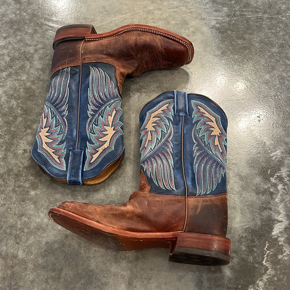 Tony Lama Womens Boots 7B Square Toe Leather - Picture 2 of 7